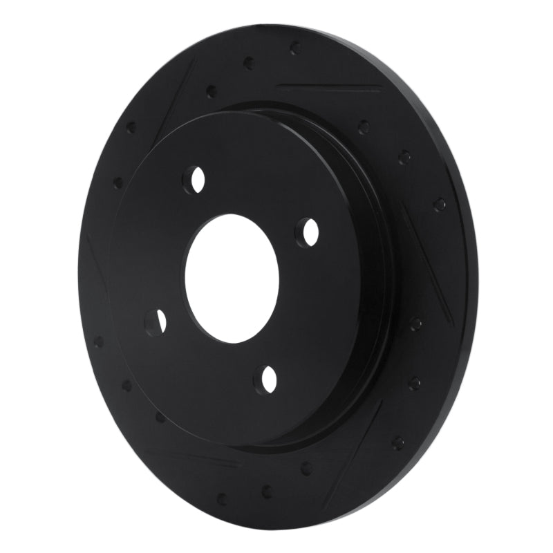 R1 Concepts R1 01-19 Ford Fiesta (USA/Canada) Rear Left Drilled & Slotted Black Brake Rotor