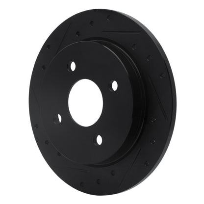 R1 Concepts R1 01-19 Ford Fiesta (USA/Canada) Rear Left Drilled & Slotted Black Brake Rotor