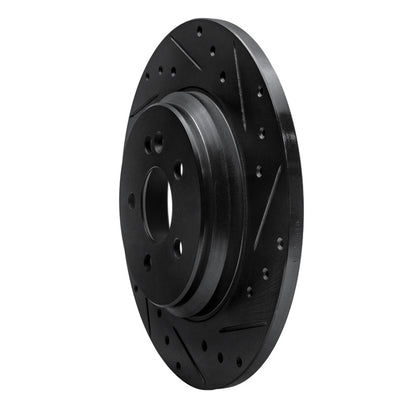R1 Concepts R1 00-05 Mercedes-Benz ML500 (USA/Canada) Rear Right Drilled & Slotted Black Brake Rotor