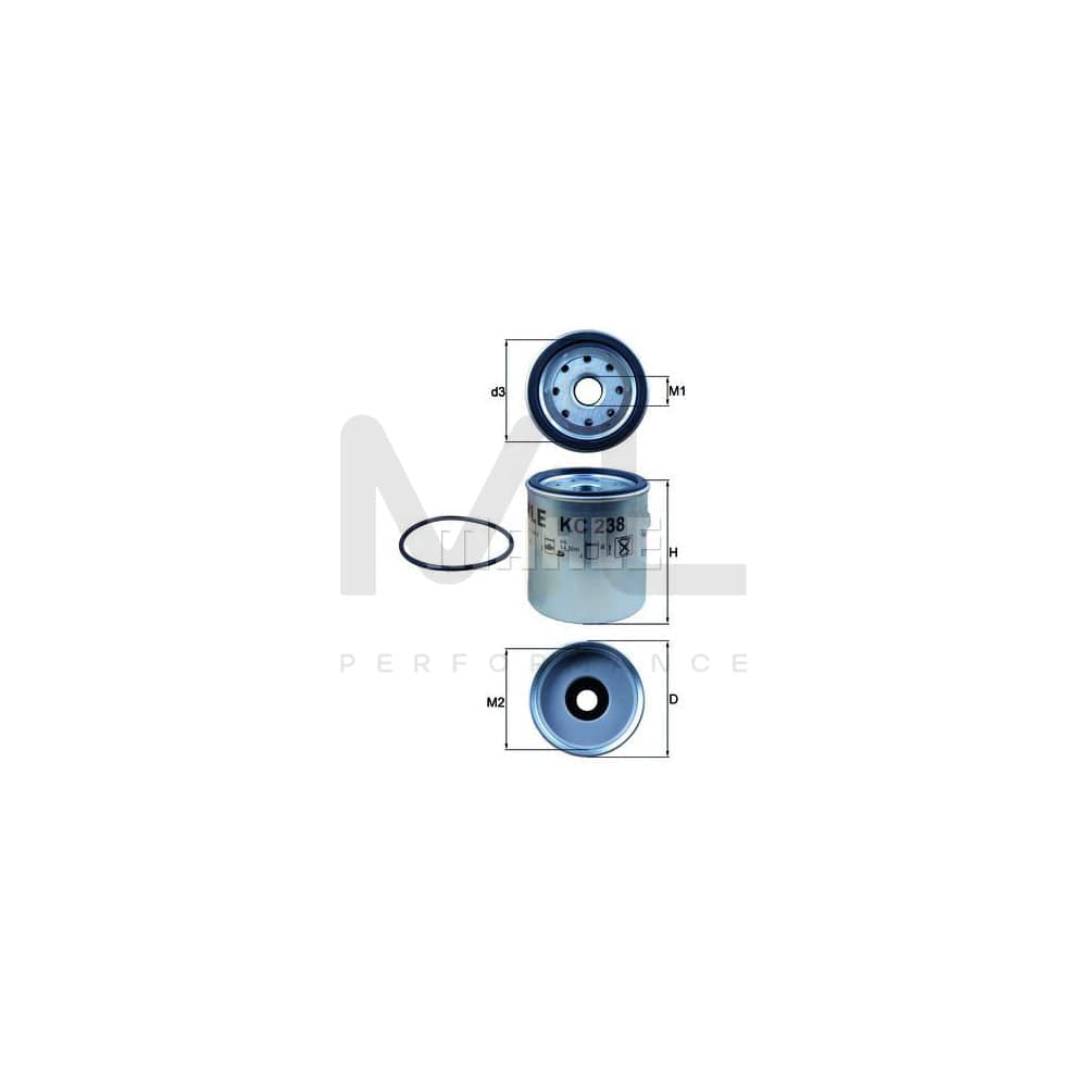 MAHLE ORIGINAL KC 238D Fuel filter Spin-on Filter | ML Performance Car Parts