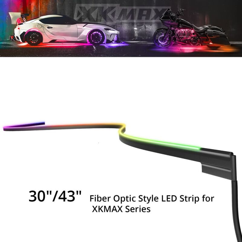 XKGlow XKmax Slim RGB Fiber Optic LED Light Strip - 30in