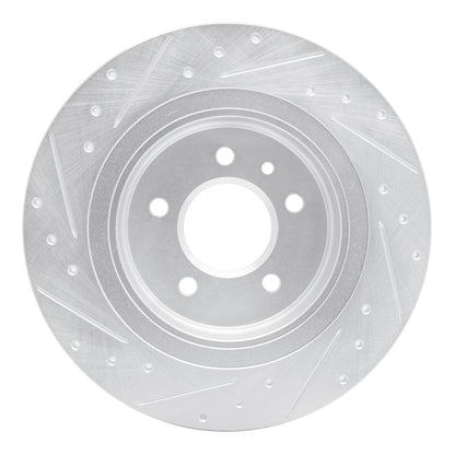 R1 Concepts R1 16-18 Buick Envision Rear Right Drilled & Slotted Silver Brake Rotor