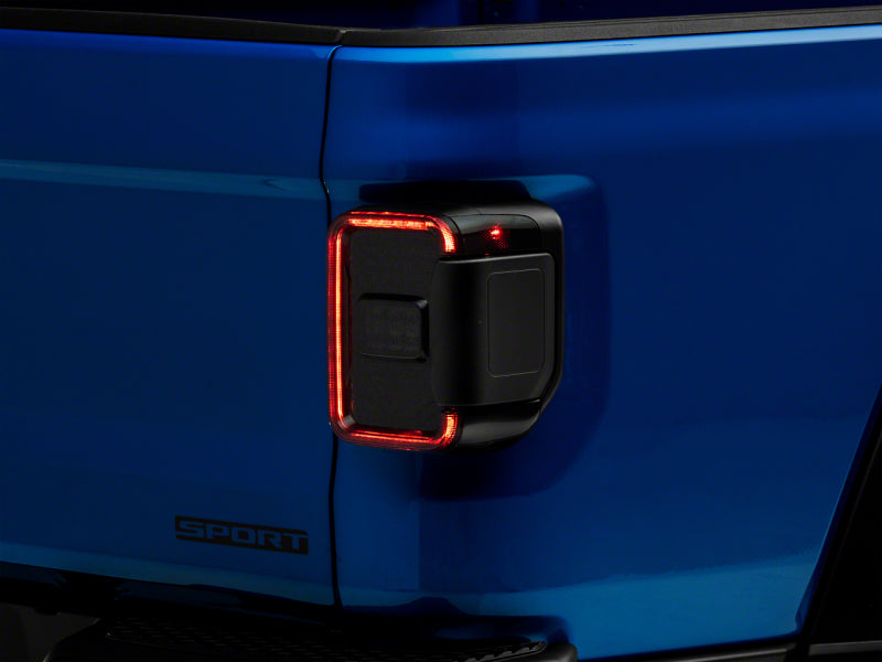 Raxiom 20-23 Jeep Gladiator JT Axial Series LED Tail Lights- Black Housing (Smoked Lens)