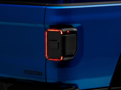 Raxiom 20-23 Jeep Gladiator JT Axial Series LED Tail Lights- Black Housing (Smoked Lens)