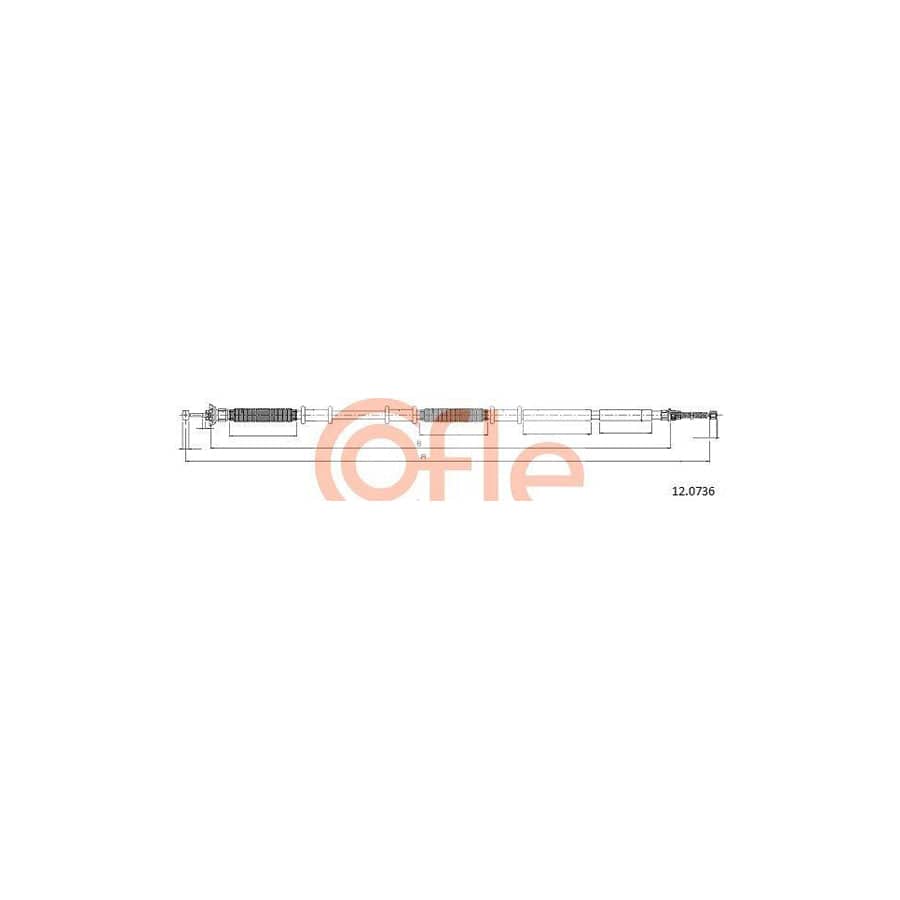 Cofle 92.11.6862 Hand Brake Cable for Renault Espace