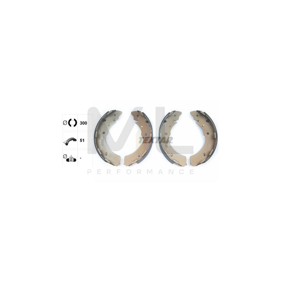 TEXTAR 91073000 Brake Shoe Set without handbrake lever