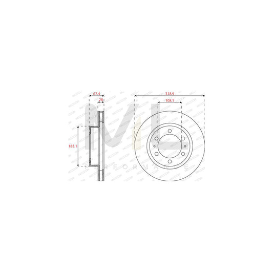Ferodo DDF2746 Brake Disc Vented  - Pair