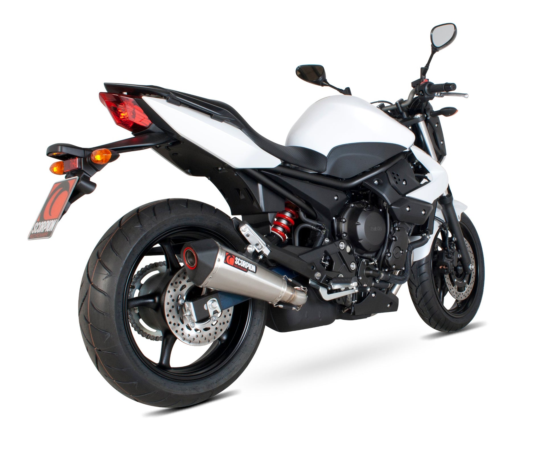 Scorpion RYA86SEO Yamaha XJ6 Serket Taper Slip-On - Brushed Stainless Steel Sleeve | ML Performance UK UK