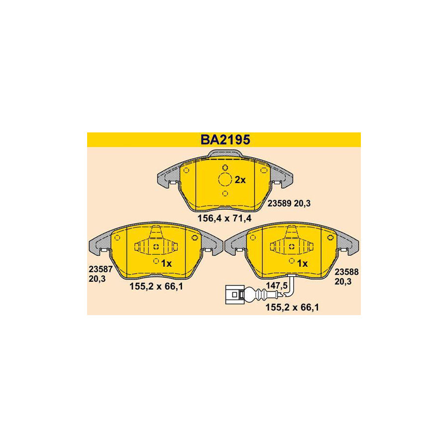Barum Ba2195 Brake Pad Set
