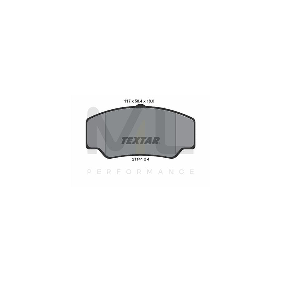 TEXTAR 2114103 Brake pad set for FORD TRANSIT not prepared for wear indicator