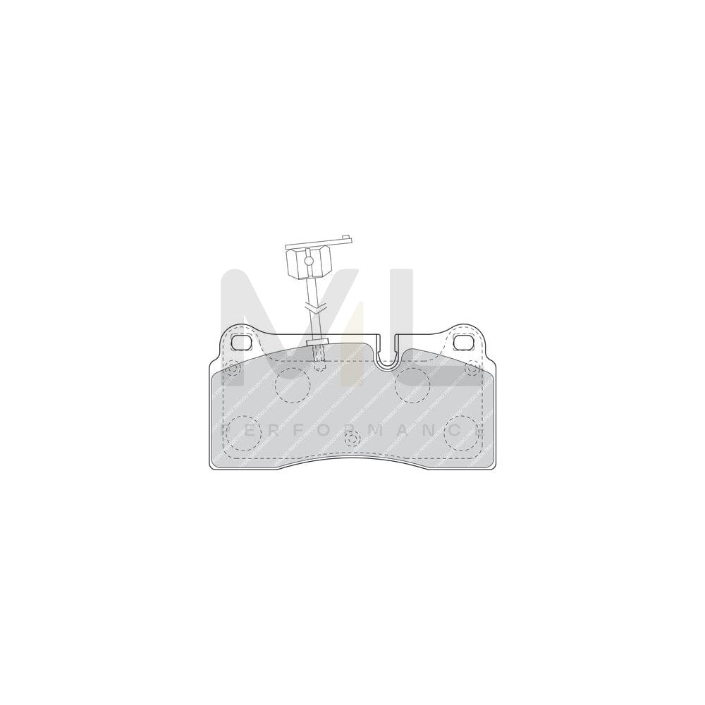 Ferodo Premier FDB1665 Brake Pad Set Incl. Wear Warning Contact