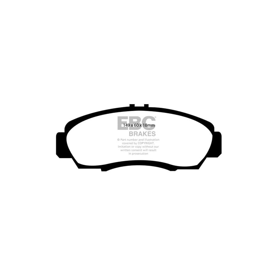 EBC PD11KF579 Honda Greenstuff Front Brake Pad & GD Disc Kit - Akebono Caliper (Inc. Civic & Stream) 2 | ML Performance UK Car Parts