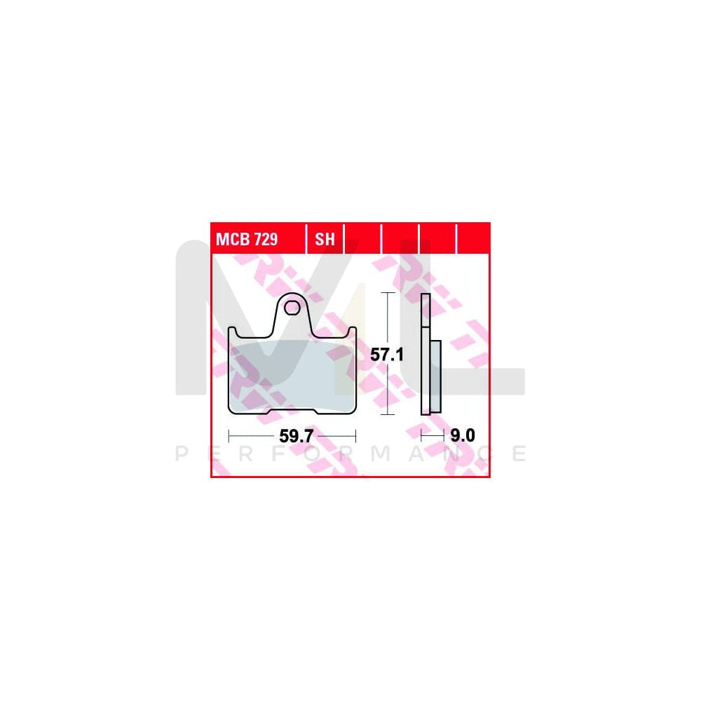 TRW Sinter Street Mcb729Sh Brake Pad Set
