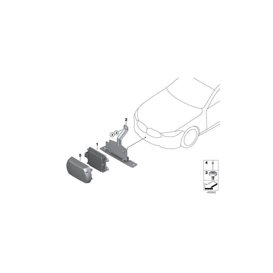 Genuine BMW 66318092298 G15 G14 G16 Mount Front Radar Sensor (Inc. M850iX, 840i & 840iX)