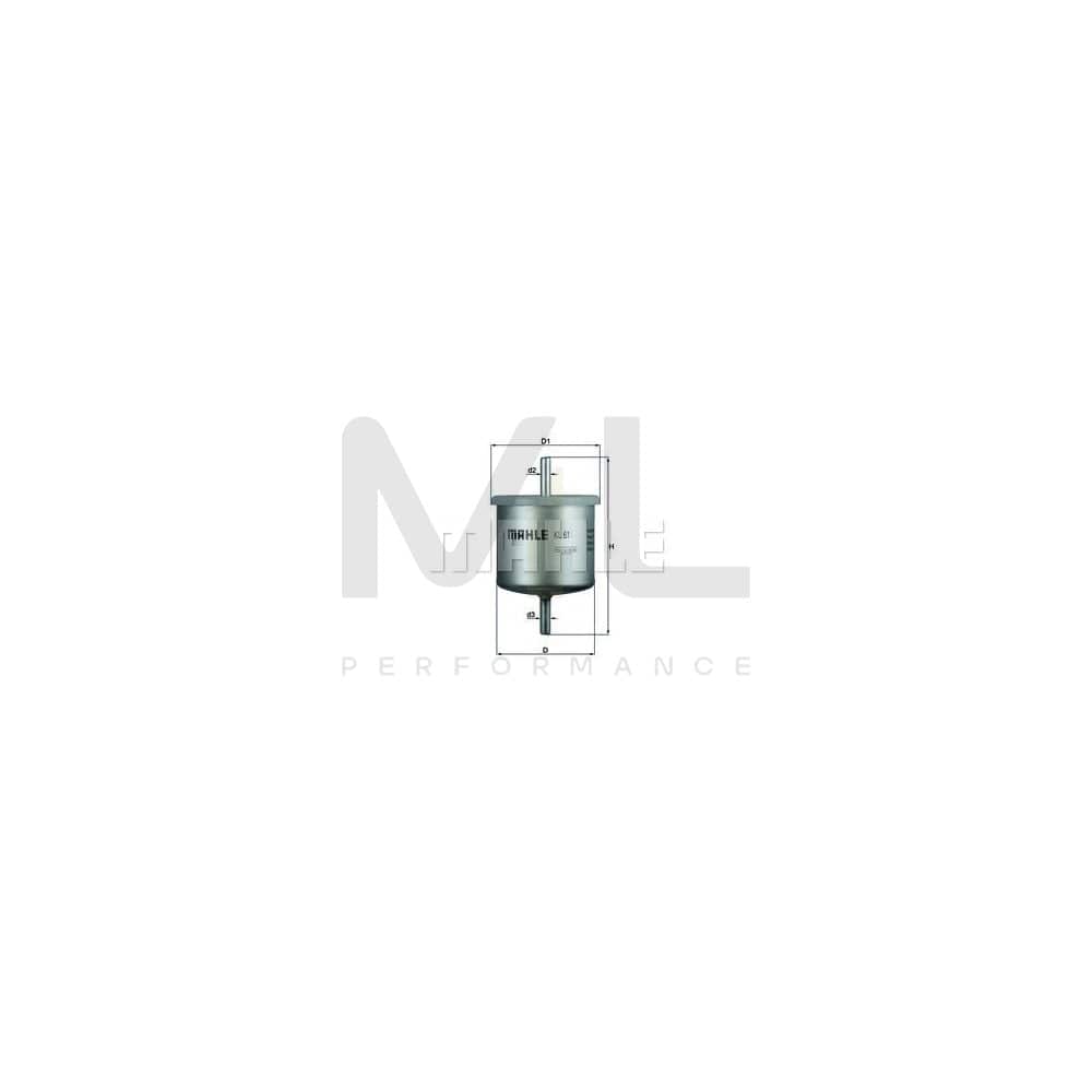 MAHLE ORIGINAL KL 61 Fuel filter In-Line Filter