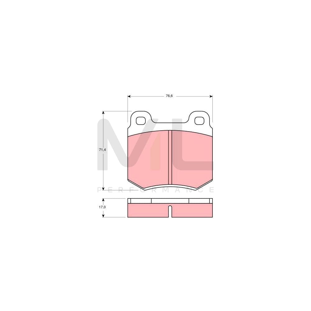 TRW Gdb136 Brake Pad Set Not Prepared For Wear Indicator