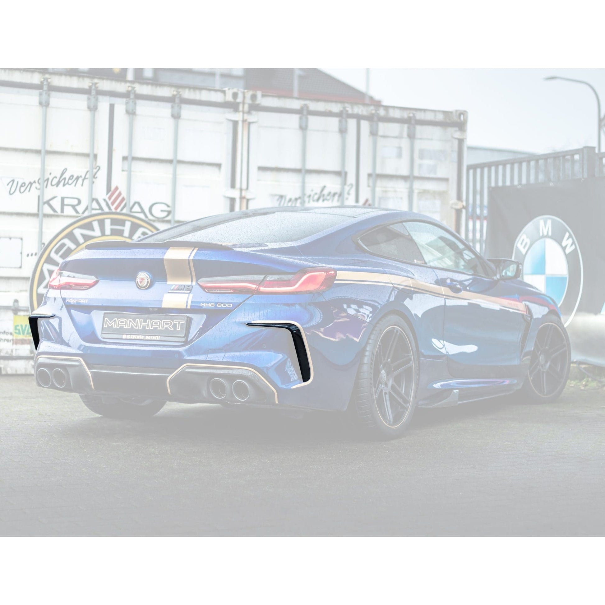 MANHART MH2F92521122 CARBON TWO-PIECE REAR BUMPER ADD-ON FOR BMW F92 / F93 M8 (COMPETITION)