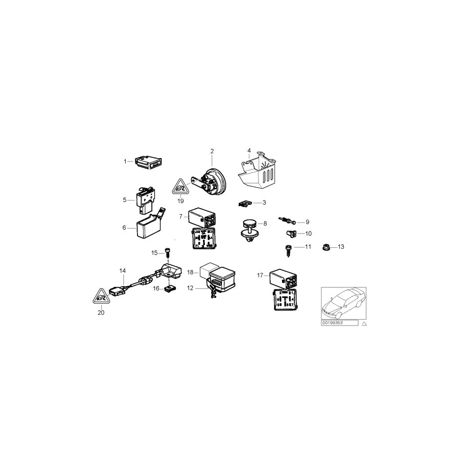 Genuine BMW 65758360046 E36 Bracket Micro Switch (Inc. 325i)