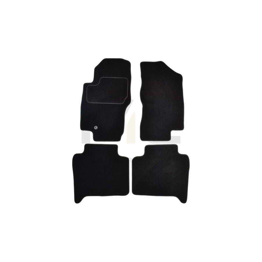MAMMOOTH A041 NIS170 PRM 01 Floor mat set for NISSAN NP300 Navara Pickup (D40) Textile, Front and Rear, Quantity: 4, Black
