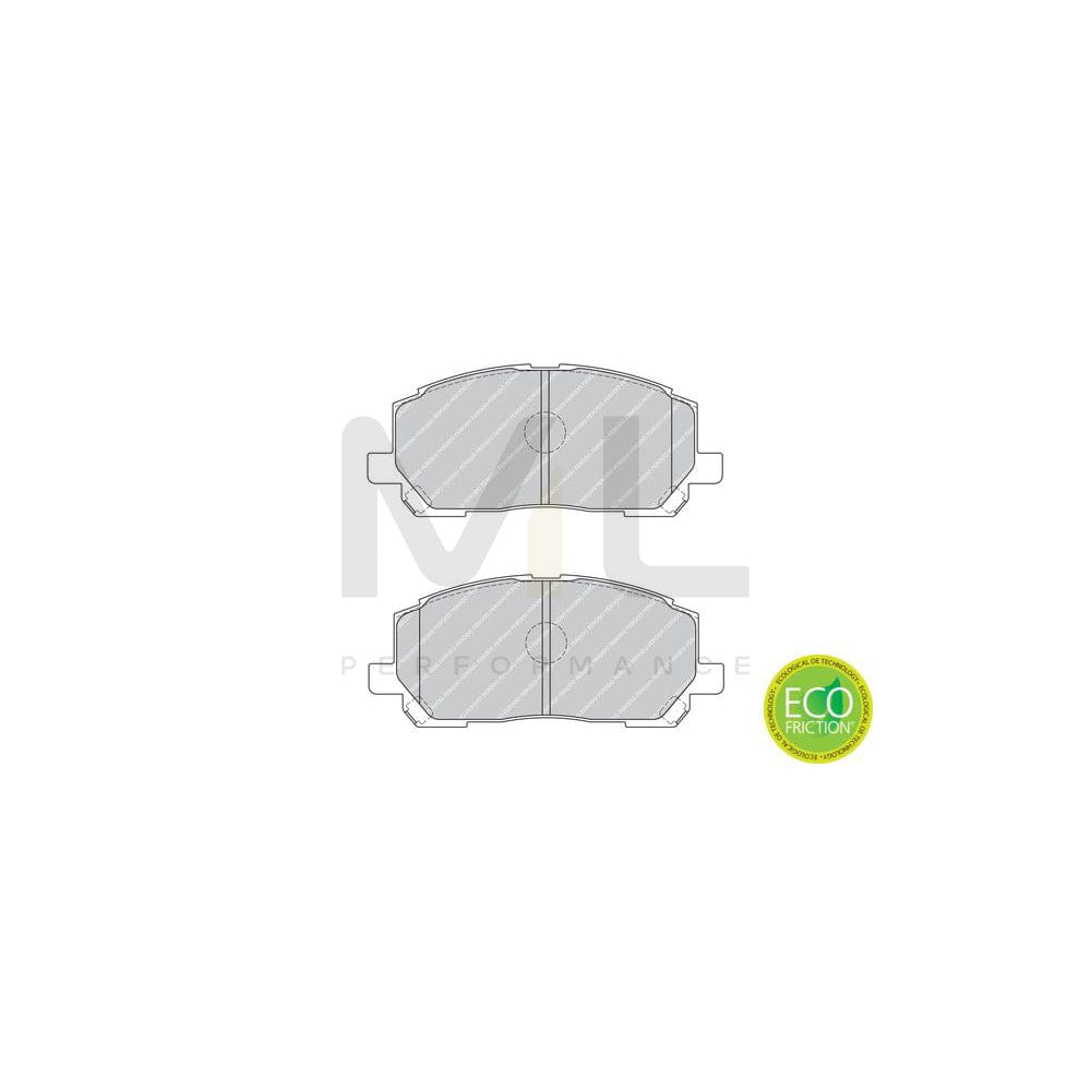 Ferodo Premier Eco Friction FDB1911 Brake Pad Set Not Prepared for Wear Indicator, Without Accessories