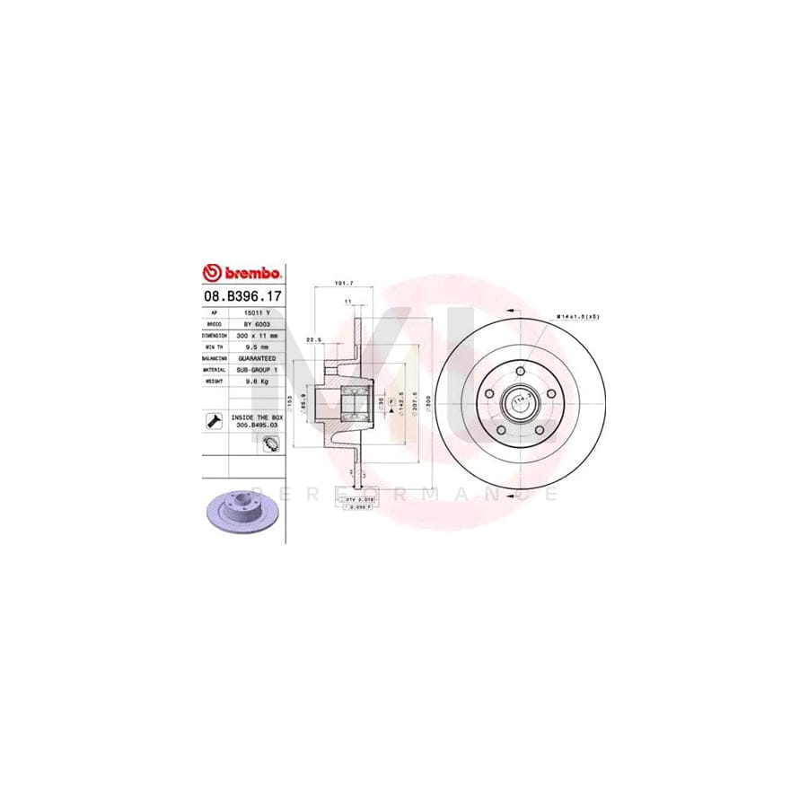 brembo-bearing-disc-line-08-b396-17-brake-disc-for-renault-laguna-iii-coupe-dt-solid-with-abs-sensor-ring-with-wheel-bearing-set