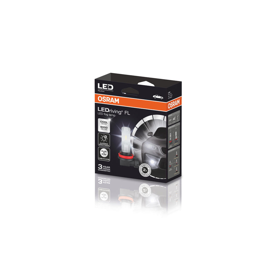 OSRAM  6000K Cool White H8 H11 H16 LED Foglight Bulbs Fog Lamps Retrofit 67219CW