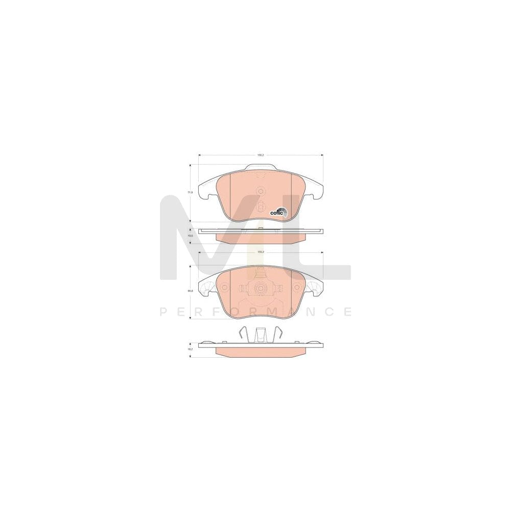 TRW Cotec Gdb1691 Brake Pad Set Not Prepared For Wear Indicator