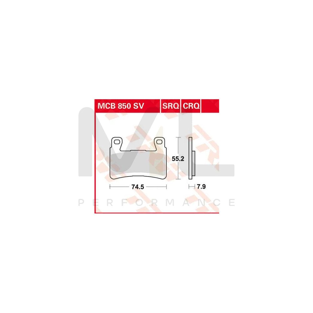 TRW Sinter Street Mcb850Sv Brake Pad Set