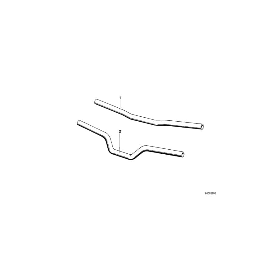 Genuine BMW 32712308408 Handlebar, Chrome 600mmCR (Inc. R60/6, R50/5 & R75/5)