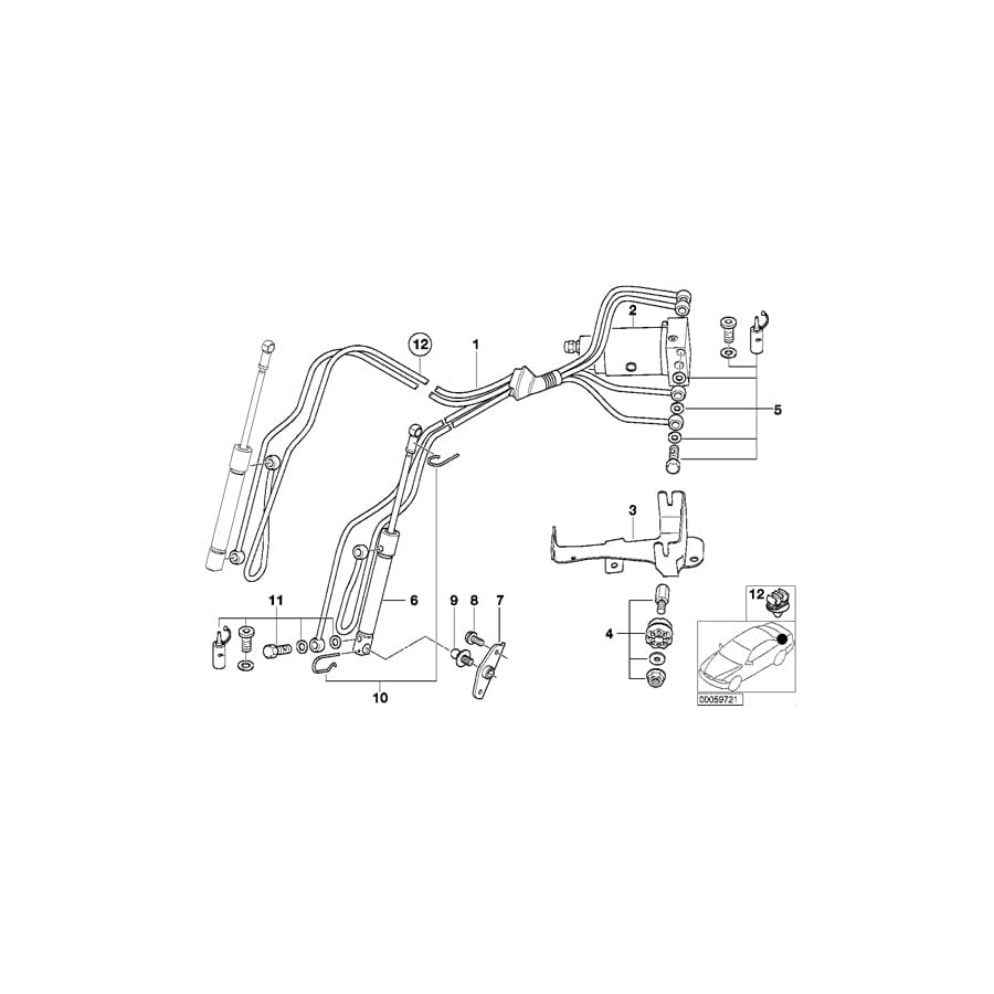 Genuine BMW 54348234329 E52 Aggregate Support (Inc. ALPINA V8 & Z8)