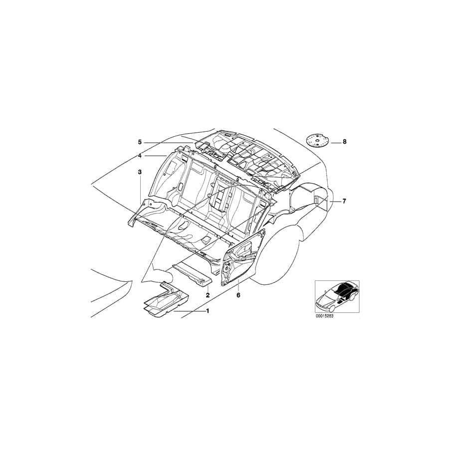 Genuine BMW 51488167678 E39 Sound Insulating Wheel Housing Rear Rig. (Inc. 540iP, 530d & 540i)