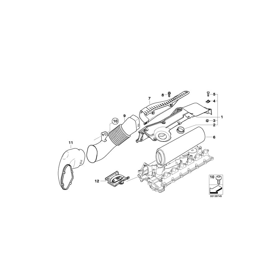 Genuine BMW 13717790056 E61 E60 Intake Duct (Inc. 530xd, 525xd & 525d)