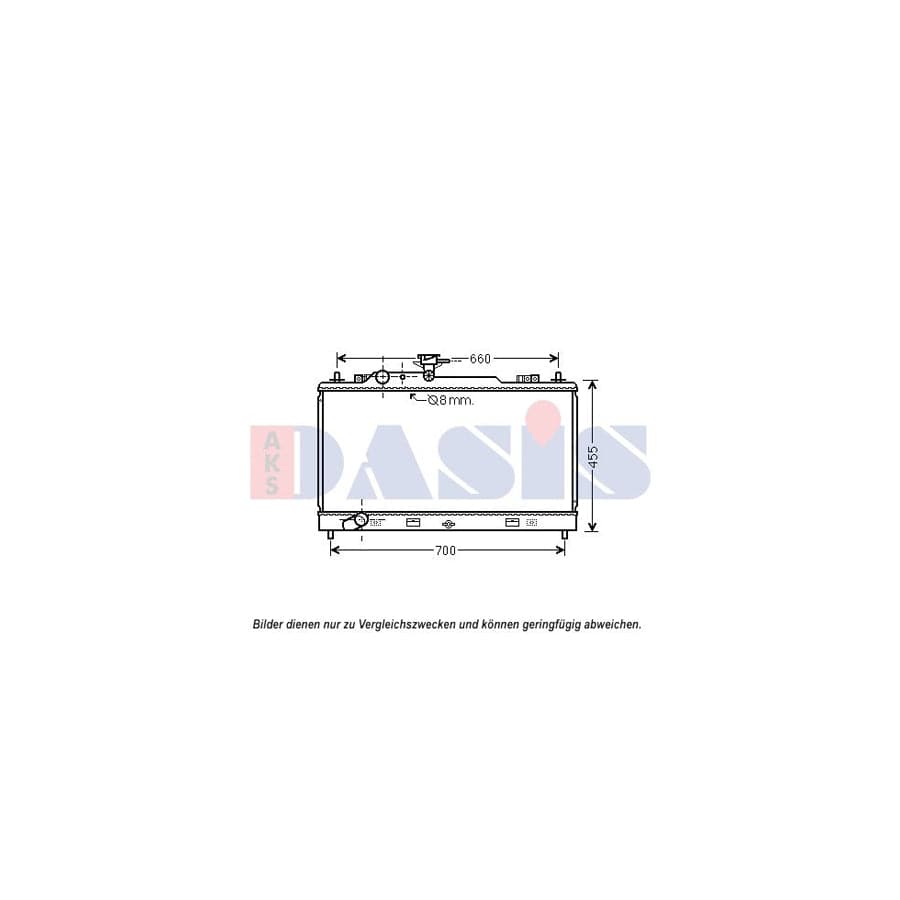 AKS Dasis 110079N Engine Radiator for Mazda 6