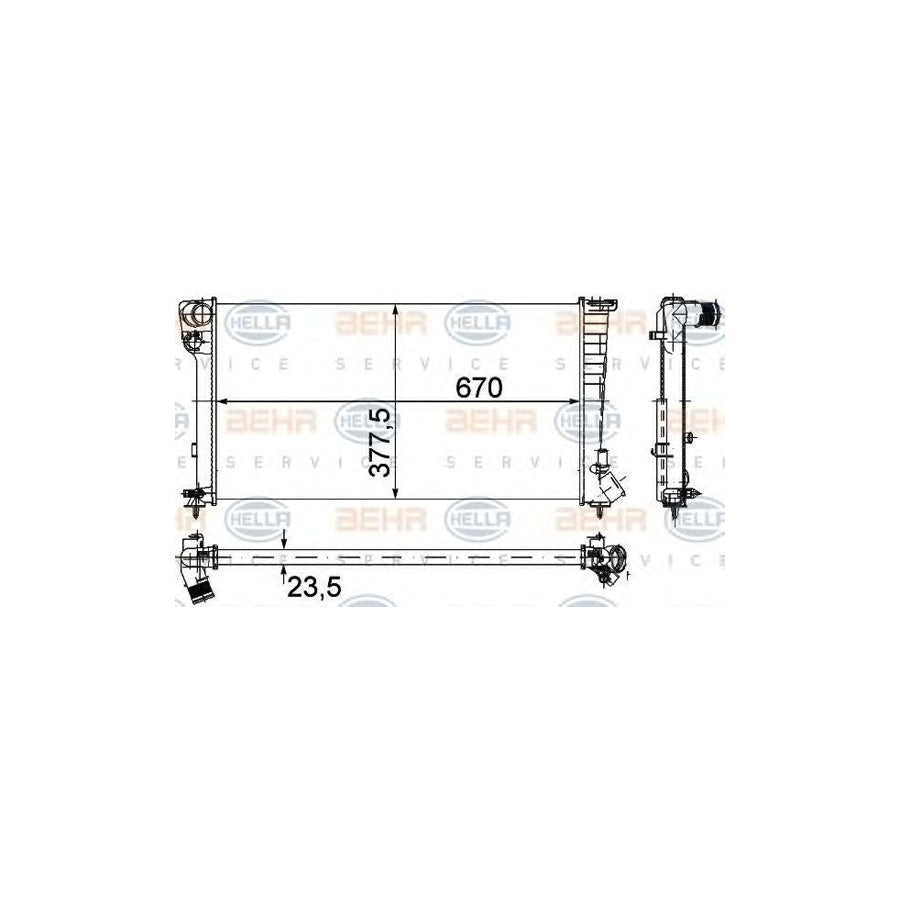 Hella 8MK 376 715-524 Engine Radiator