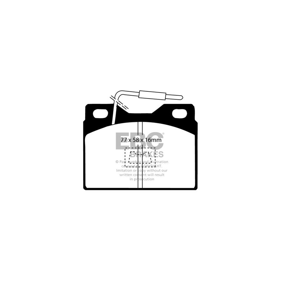 EBC DP220/8 Peugeot 104 Ultimax Front Brake Pads 2 | ML Performance UK Car Parts