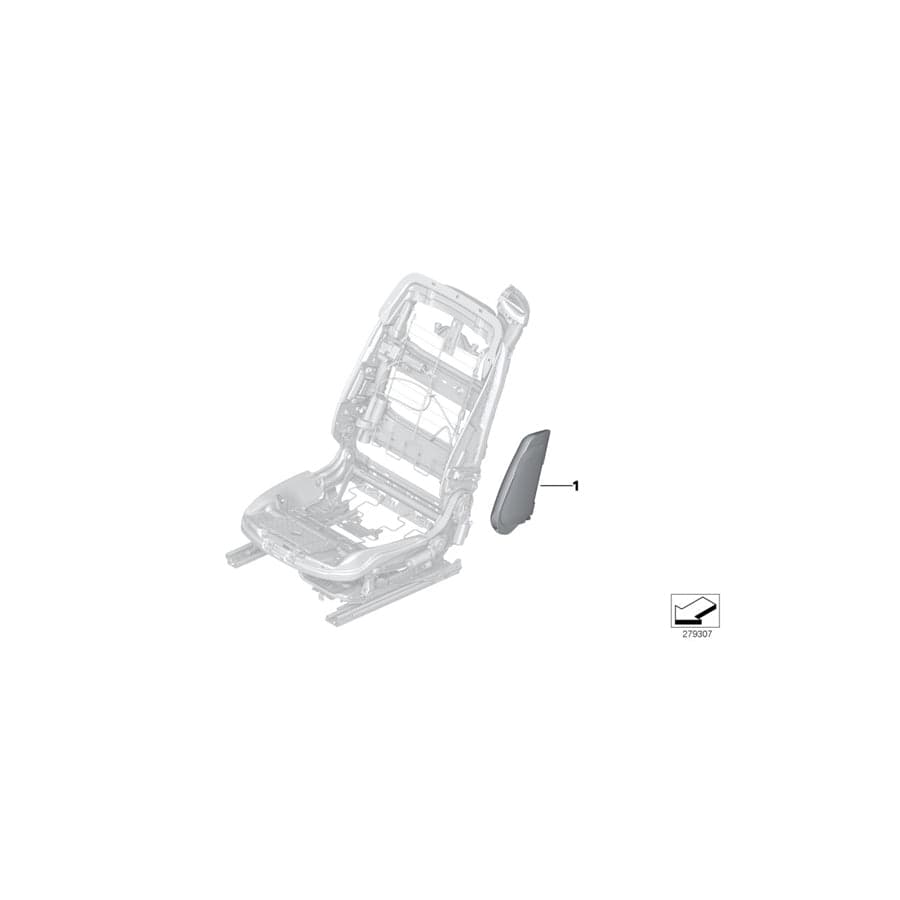 Genuine BMW 72128030796 F83 F12 Side Airbag, Front Right Seat OPALWEIß (Inc. 650iX, 435iX & 650iX 4.4)