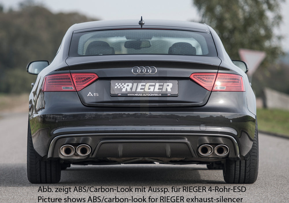 Rieger 00088040 Audi B8 B81 A5 Rear Diffuser 3 | ML Performance UK Car Parts
