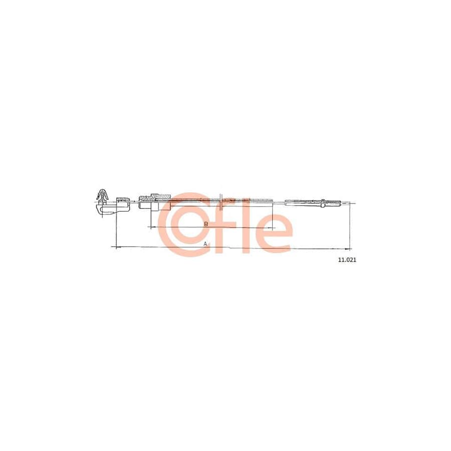 COFLE 11.021 Throttle Cable for RENAULT 4