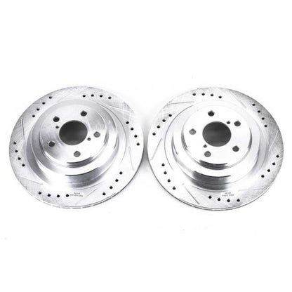PowerStop Power Stop 06-07 Subaru Impreza Rear Evolution Drilled & Slotted Rotors - Pair