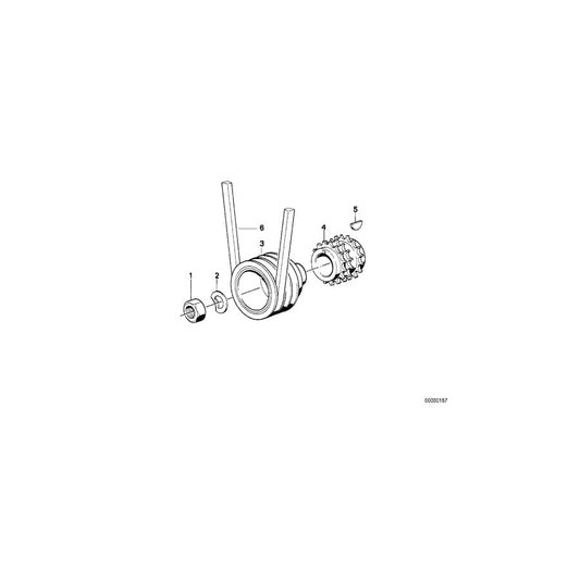Genuine BMW 07119951461 Woodruff Key 4X6,5 (Inc. 2500)