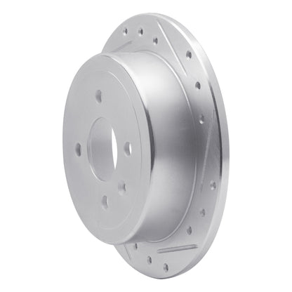 R1 Concepts R1 14-16 Chevrolet SPARK EV Rear Right Drilled & Slotted Silver Brake Rotor