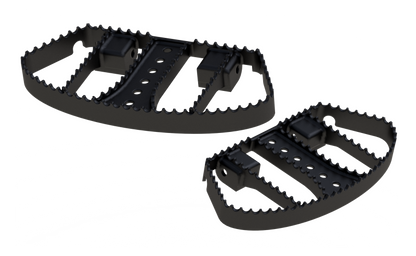 Burly Brand MX Passenger Boards - Black