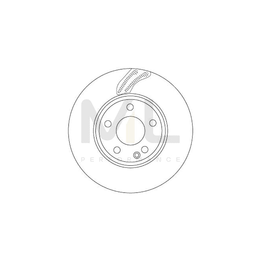 TRW DF6591 Brake Disc Vented, Painted  - 1 piece