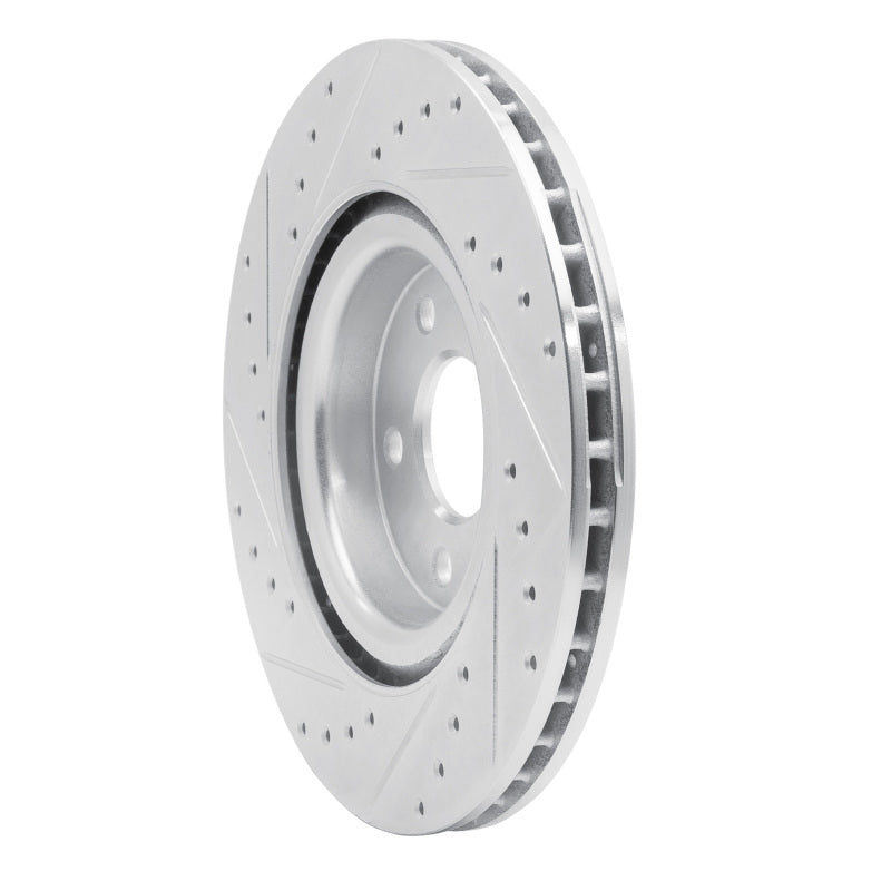 R1 Concepts R1 07-10 Chevrolet COBALT Front Right Drilled & Slotted Silver Brake Rotor