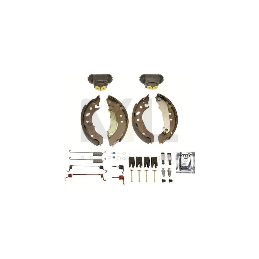 TRW BK1657 Brake Shoe Set for FORD Orion Mk3 (GAL) with wheel brake cylinder, Brake Kit