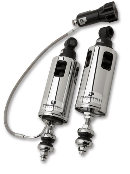 Progressive 00-17 Harley-Davidson Softail 422 Series Shocks w/RAP Heavy Duty - Chrome
