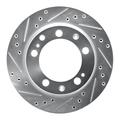 R1 Concepts R1 87-89 Porsche 944 Except Turbo Rear Left Drilled & Slotted Silver Brake Rotor
