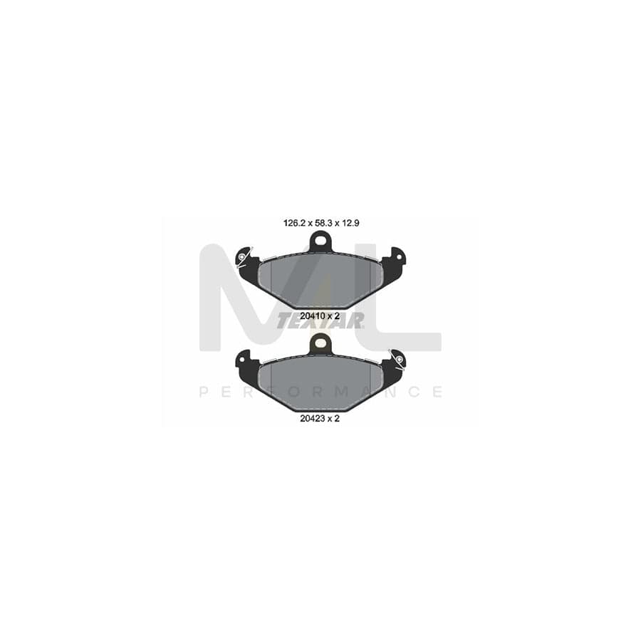 TEXTAR 2041003 Brake pad set not prepared for wear indicator