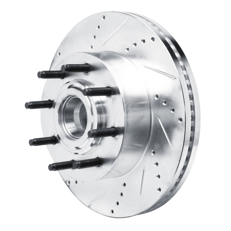 R1 Concepts R1 11-25 Ford F-250 2WD (Super Duty) Front Left Drilled & Slotted Silver Brake Rotor