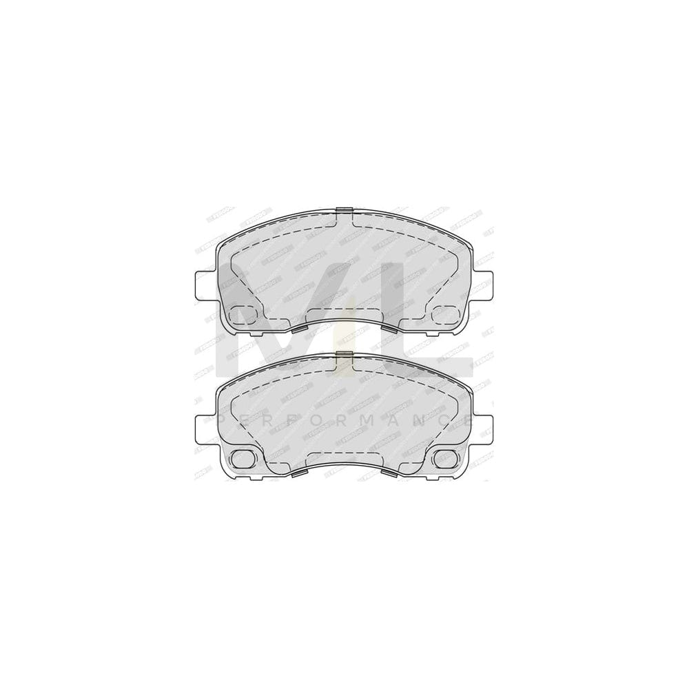 Ferodo Premier Eco Friction FVR4315 Brake Pad Set Not Prepared for Wear Indicator, With Accessories